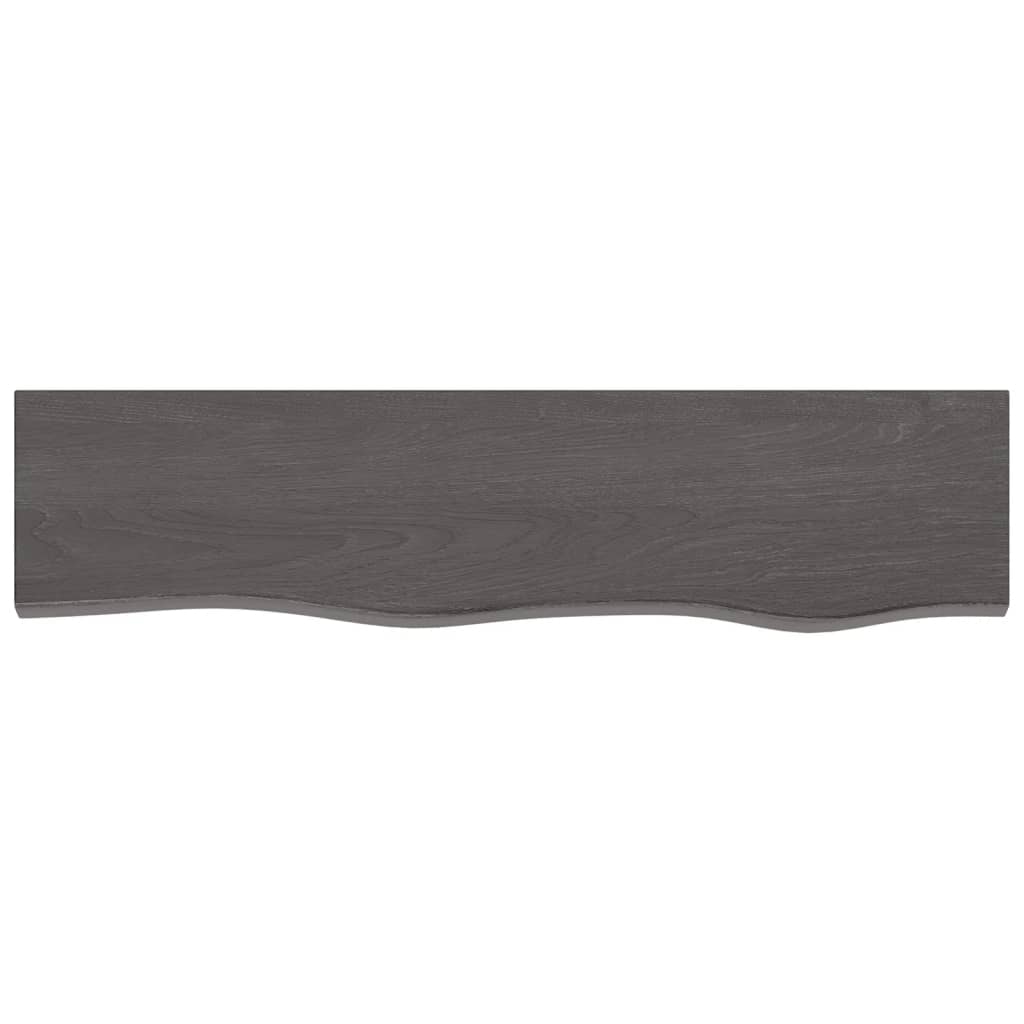 Ripiano Muro Marrone Scuro 80x20x4 cm Massello Rovere Trattato - homemem39