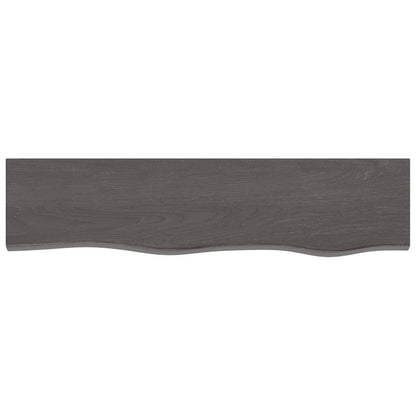 Ripiano Muro Marrone Scuro 80x20x4 cm Massello Rovere Trattato - homemem39