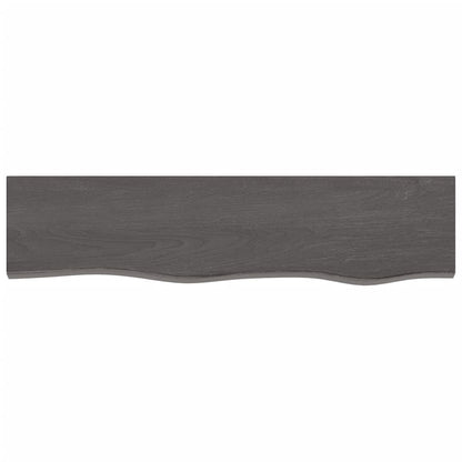 Ripiano Muro Marrone Scuro 80x20x6 cm Massello Rovere Trattato - homemem39