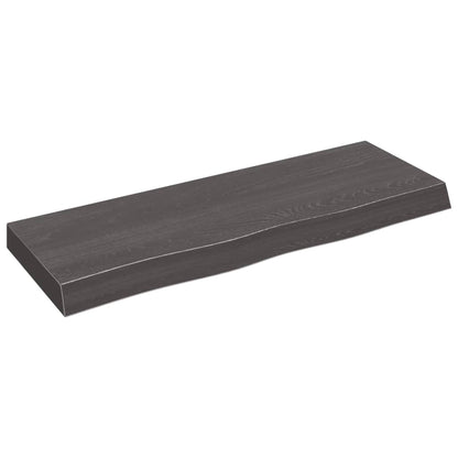 Ripiano Marrone Scuro 80x30x(2-6) cm Massello Rovere Trattato - homemem39