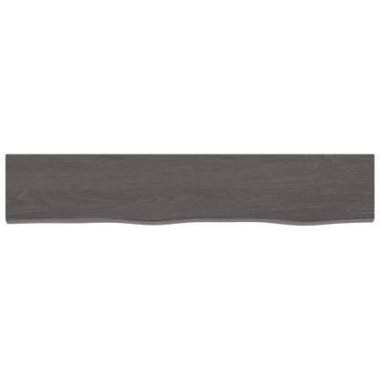 Ripiano Muro Marrone Scuro 100x20x2 cm Massello Rovere Trattato - homemem39