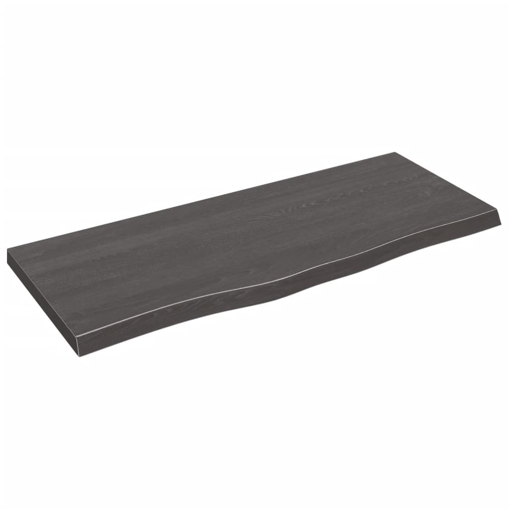 Ripiano Marrone Scuro 100x40x(2-4) cm Massello Rovere Trattato - homemem39