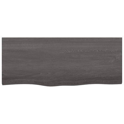 Ripiano Marrone Scuro 100x40x(2-4) cm Massello Rovere Trattato - homemem39