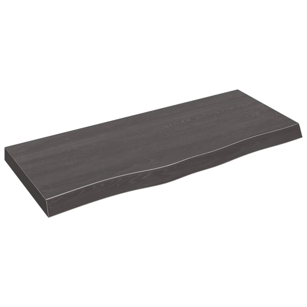 Ripiano Marrone Scuro 100x40x(2-6) cm Massello Rovere Trattato - homemem39