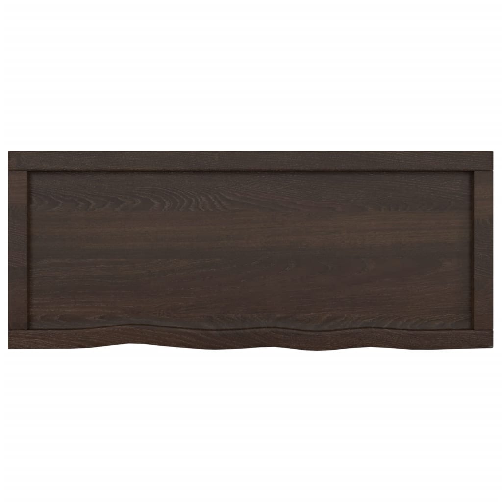 Ripiano Marrone Scuro 100x40x(2-6) cm Massello Rovere Trattato - homemem39