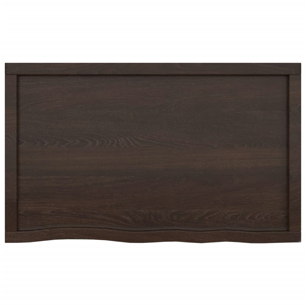 Ripiano Marrone Scuro 100x60x(2-4) cm Massello Rovere Trattato - homemem39