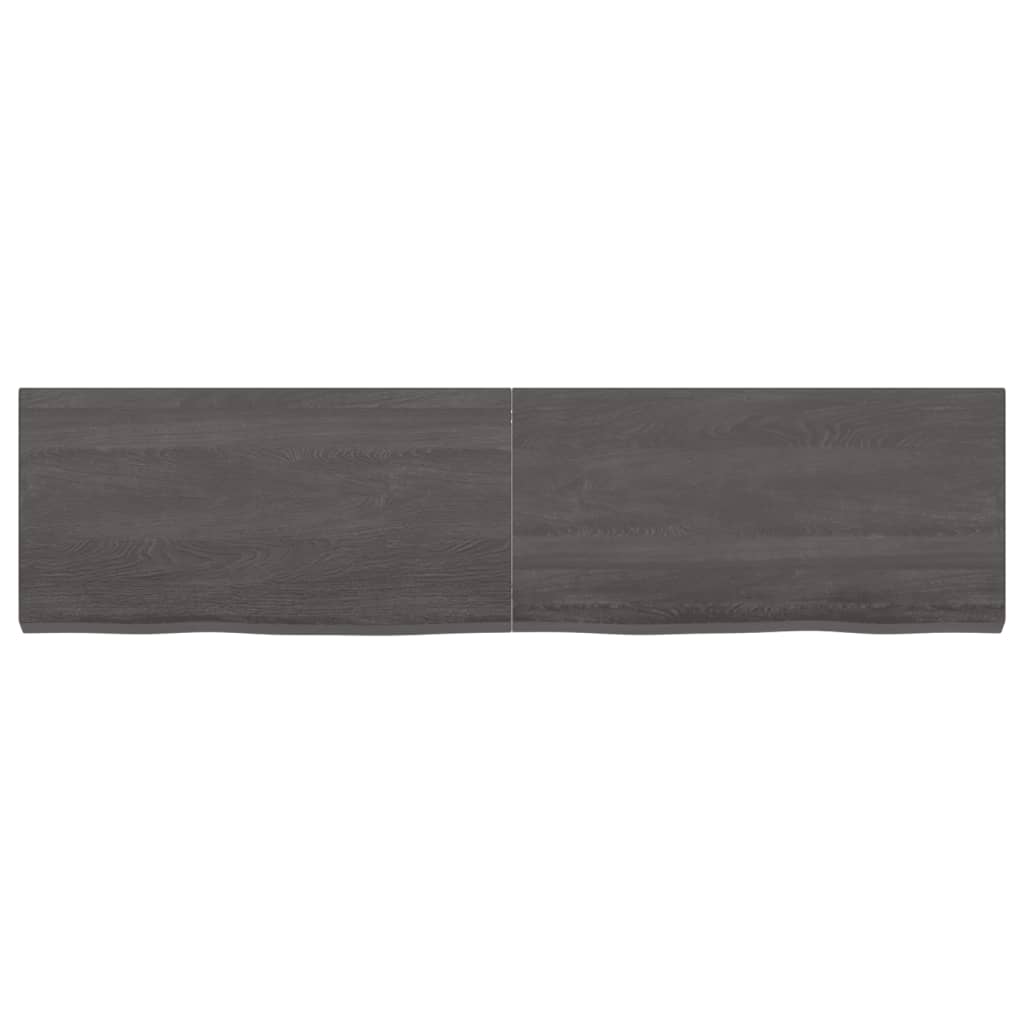 Ripiano Marrone Scuro 120x30x(2-4) cm Massello Rovere Trattato - homemem39