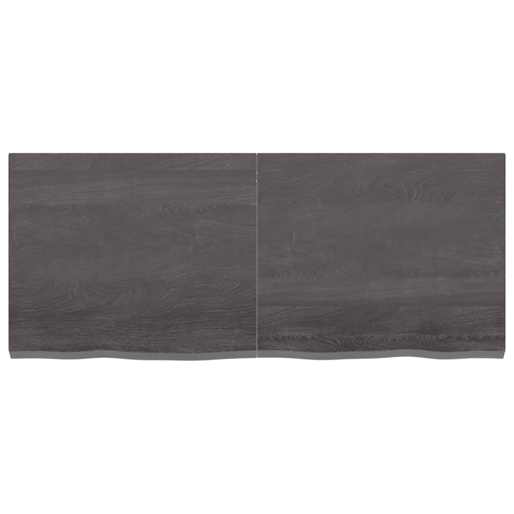 Ripiano Marrone Scuro 120x50x(2-4) cm Massello Rovere Trattato - homemem39