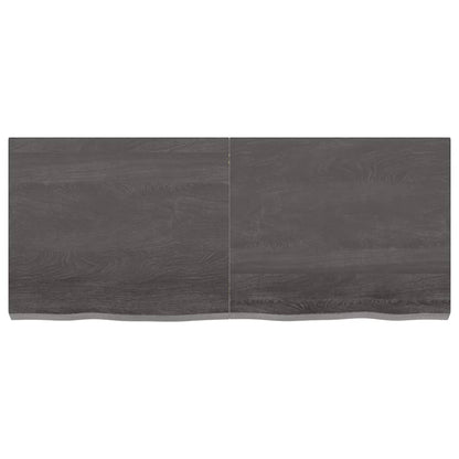 Ripiano Marrone Scuro 120x50x(2-6) cm Massello Rovere Trattato - homemem39