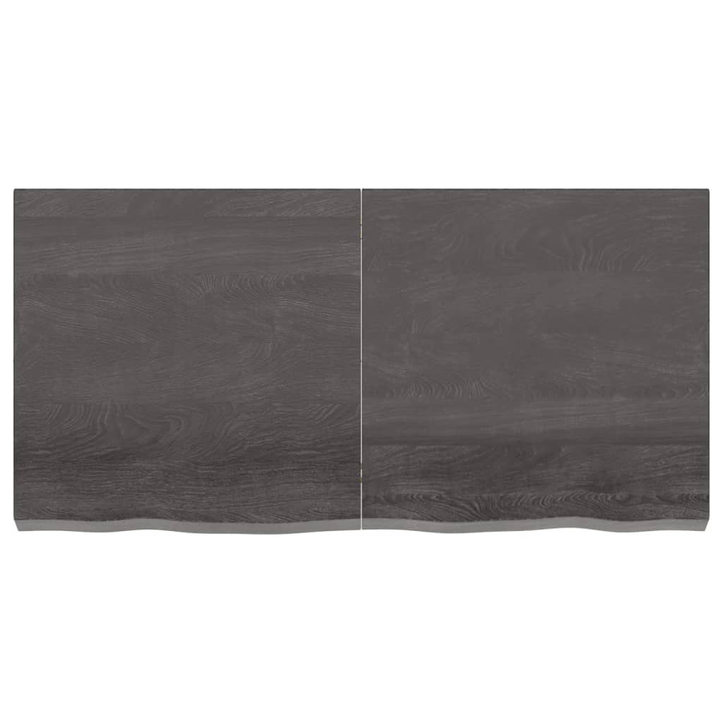 Ripiano Marrone Scuro 120x60x(2-6) cm Massello Rovere Trattato - homemem39