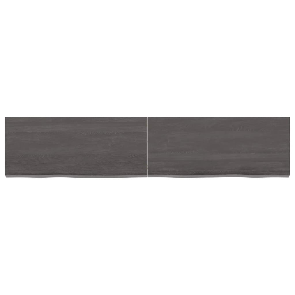 Ripiano Marrone Scuro 140x30x(2-4) cm Massello Rovere Trattato - homemem39