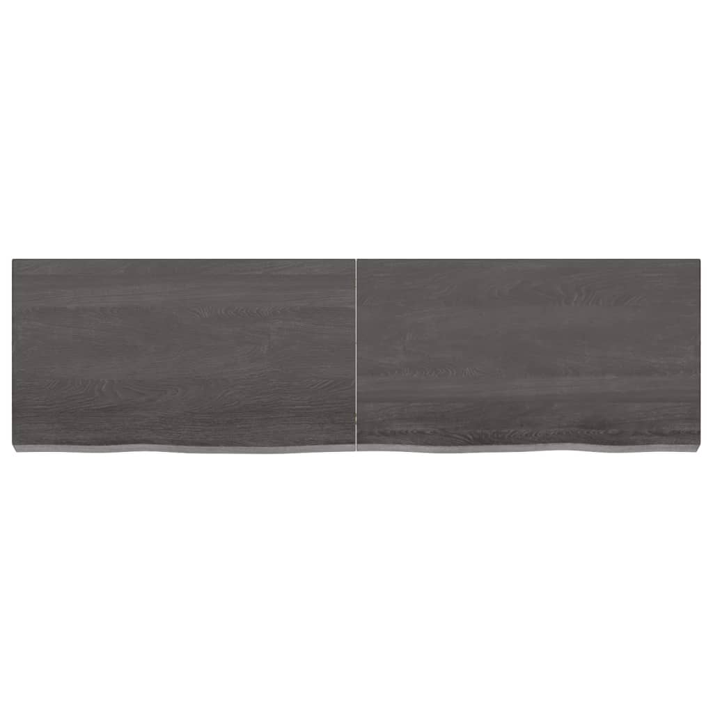 Ripiano Marrone Scuro 140x40x(2-6) cm Massello Rovere Trattato - homemem39