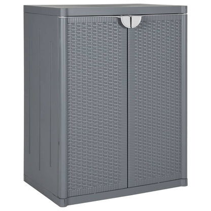 Armadio da Giardino Grigio 65x45x88 cm in Rattan PP - homemem39