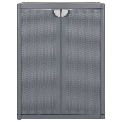 Armadio da Giardino Grigio 65x45x88 cm in Rattan PP - homemem39