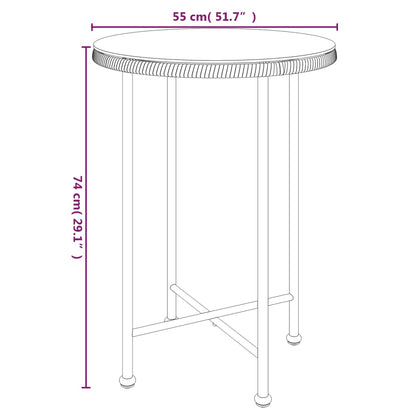 Set da Pranzo da Giardino 5 pz Nero in Polyrattan - homemem39