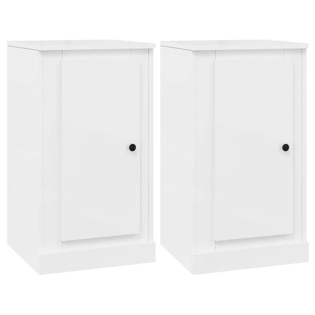 Credenze 3 pz Bianco Lucido in Legno Multistrato - homemem39