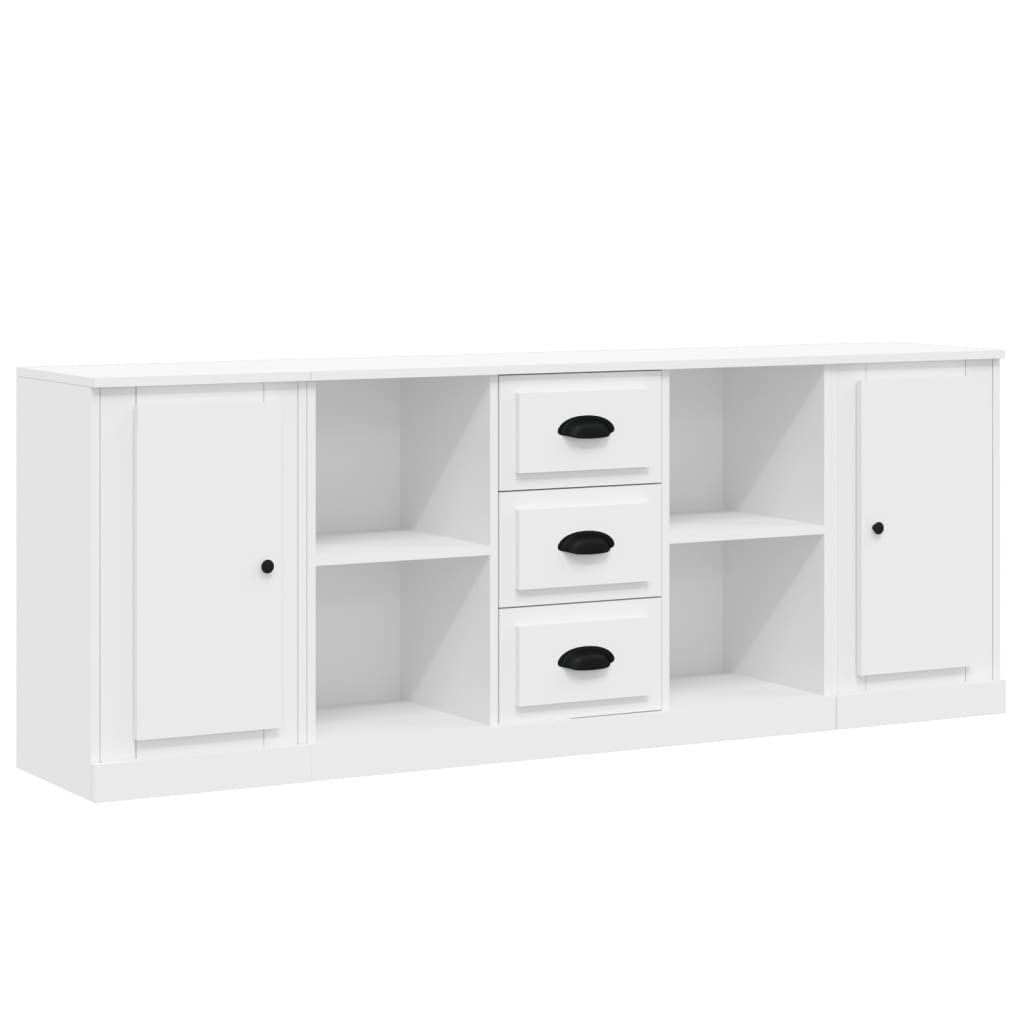 Credenze 3 pz Bianco in Legno Multistrato - homemem39