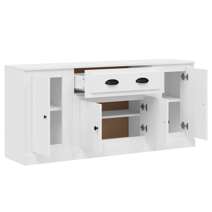 Credenze 3 pz Bianco in Legno Multistrato - homemem39