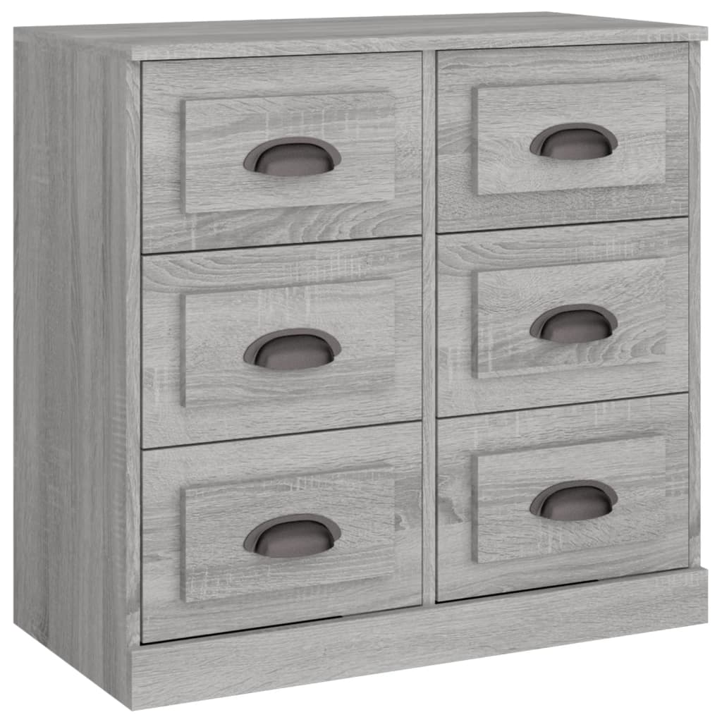 Credenze 3 pz Grigio Sonoma in Legno Multistrato - homemem39