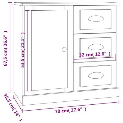 Credenze 3 pz Grigio Sonoma in Legno Multistrato - homemem39