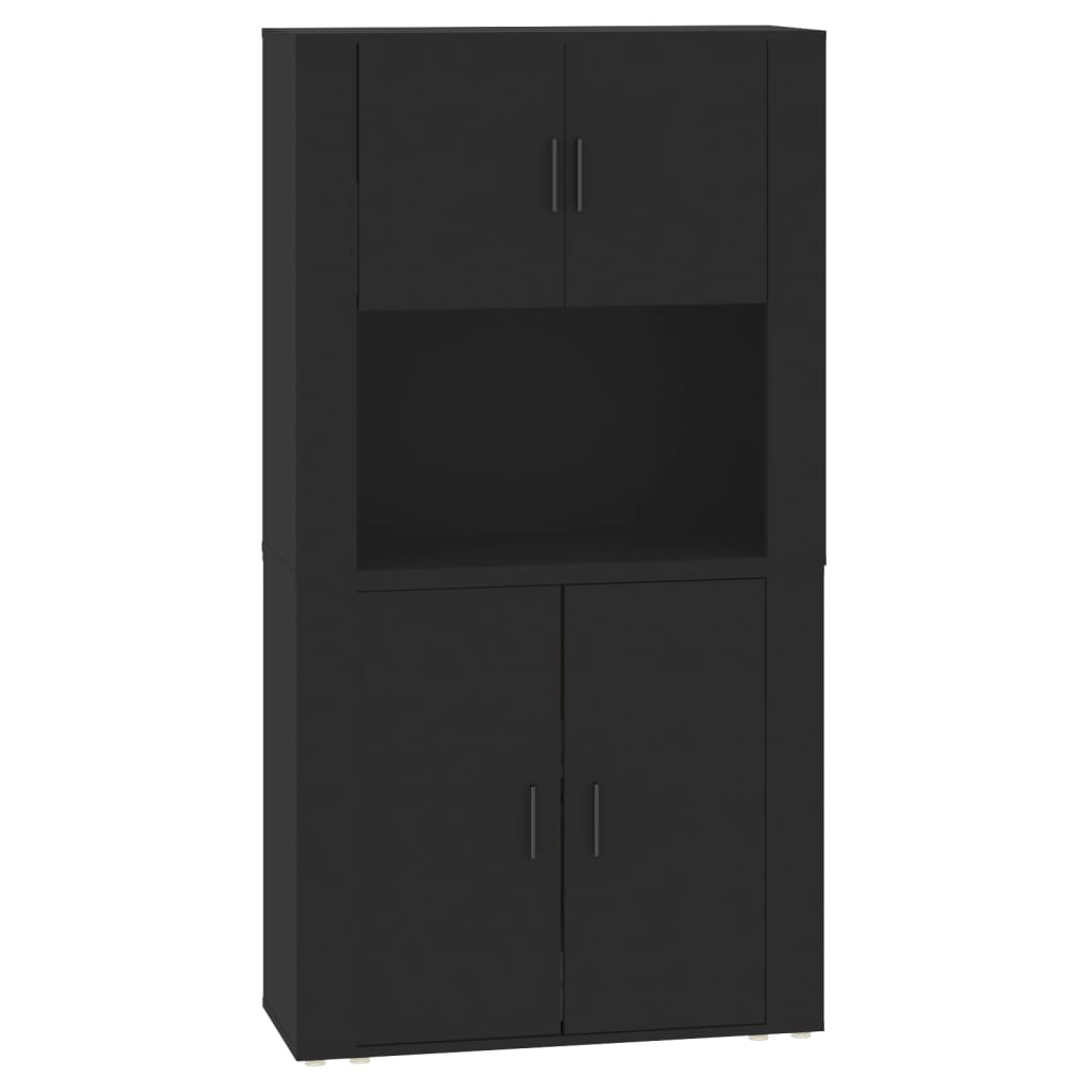 Credenza Nera in Legno Multistrato - homemem39