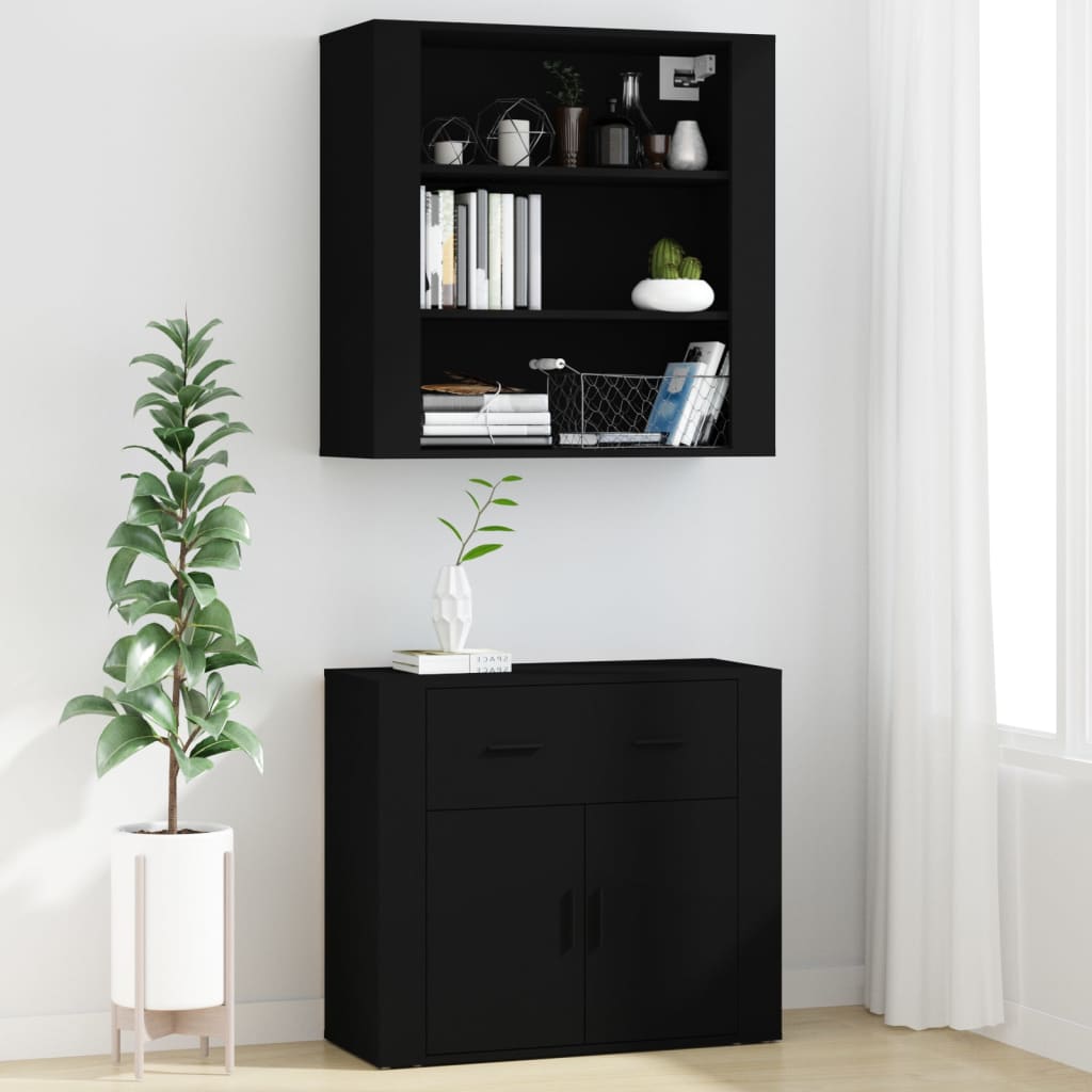 Credenza Nera in Legno Multistrato - homemem39