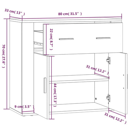 Credenza Rovere Fumo in Legno Multistrato - homemem39