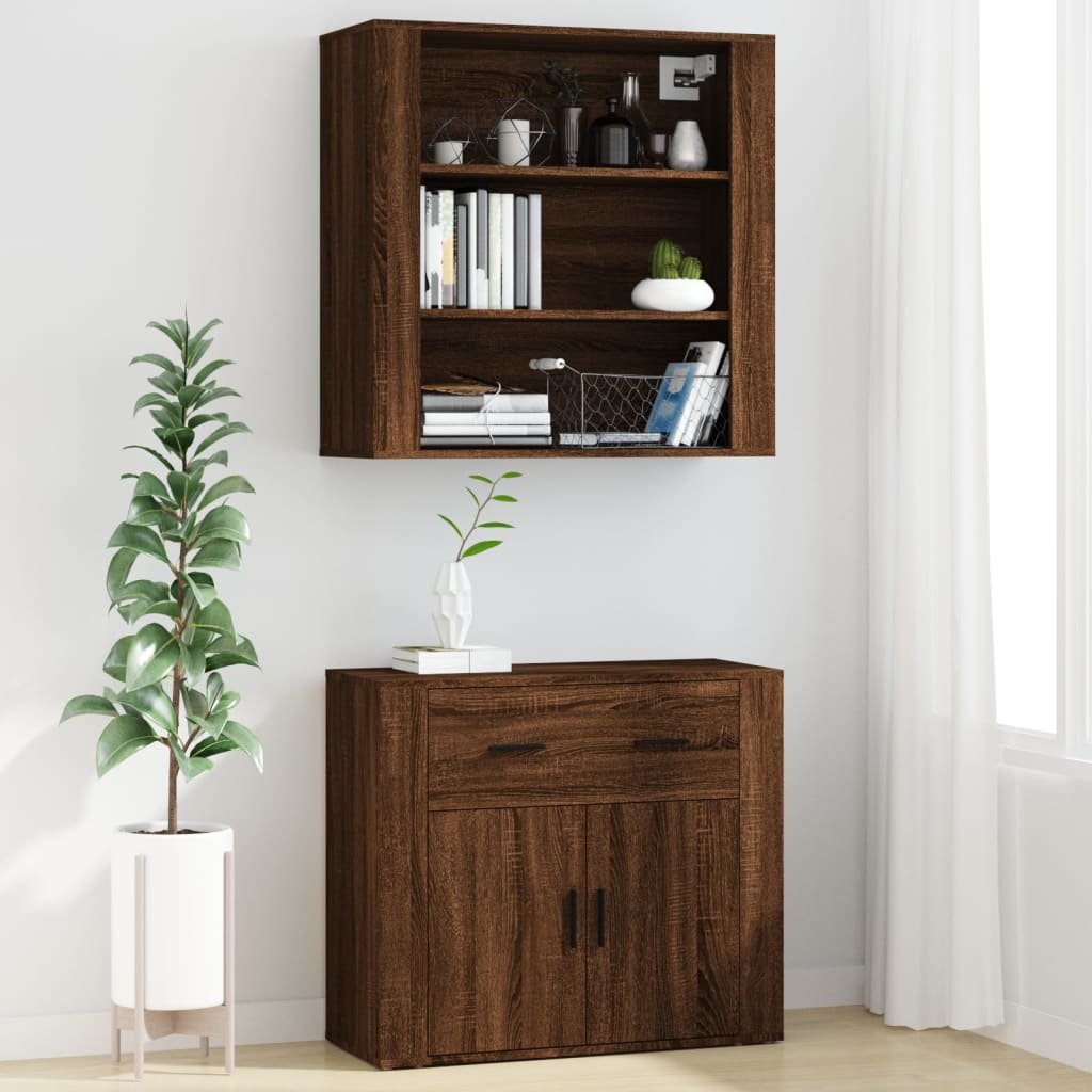 Credenza Rovere Marrone in Legno Multistrato - homemem39