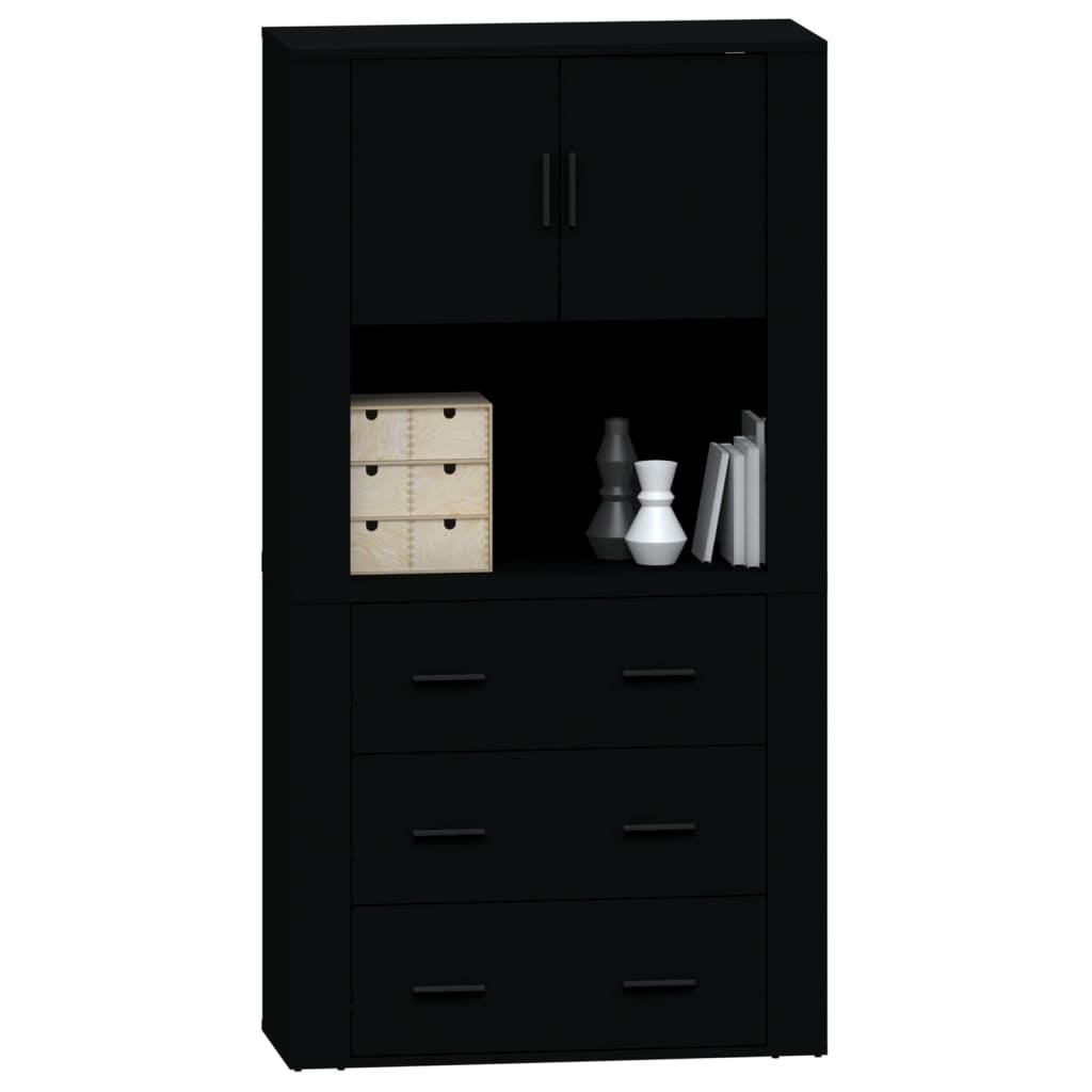 Credenza Nera in Legno Multistrato - homemem39