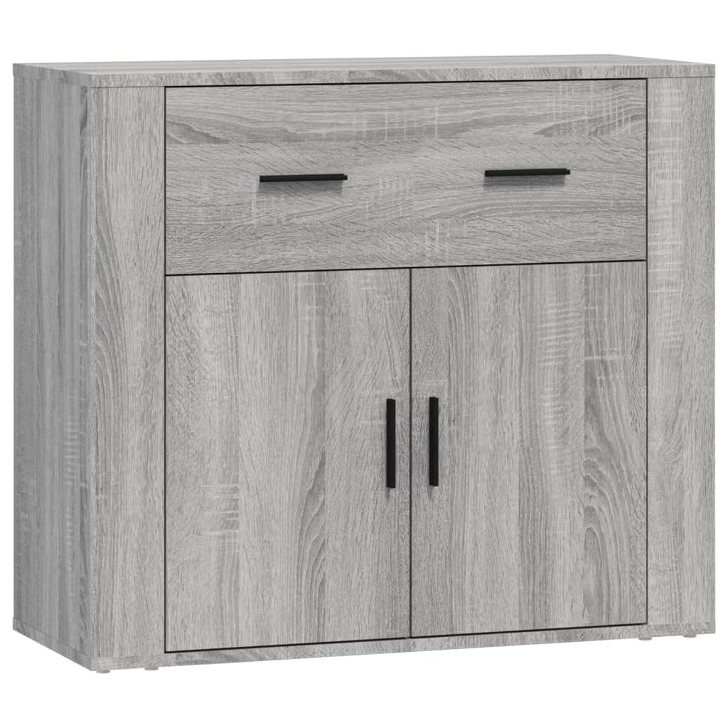 Credenze 3 pz Grigio Sonoma in Legno Multistrato - homemem39