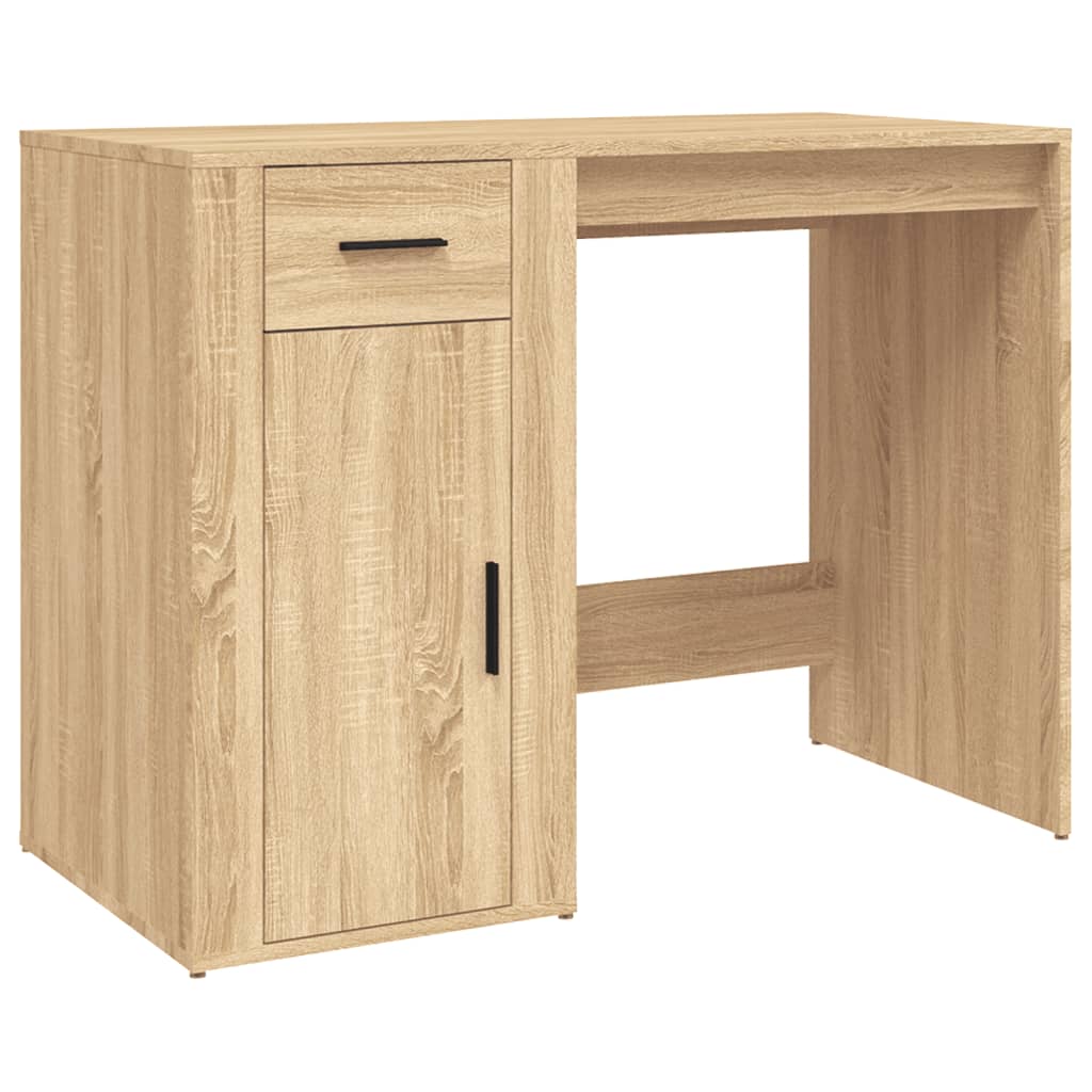 Scrivania con Armadietto Rovere Sonoma in Legno Multistrato - homemem39