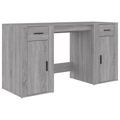 Scrivania con Armadietto Grigio Sonoma in Legno Multistrato - homemem39