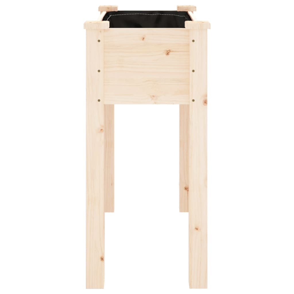 Fioriera con Fodera 71x37x76 cm Legno Massello di Abete - homemem39