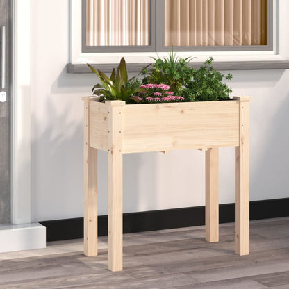 Fioriera con Fodera 71x37x76 cm Legno Massello di Abete - homemem39