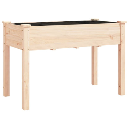 Fioriera con Fodera 118x59x76 cm Legno Massello di Abete - homemem39