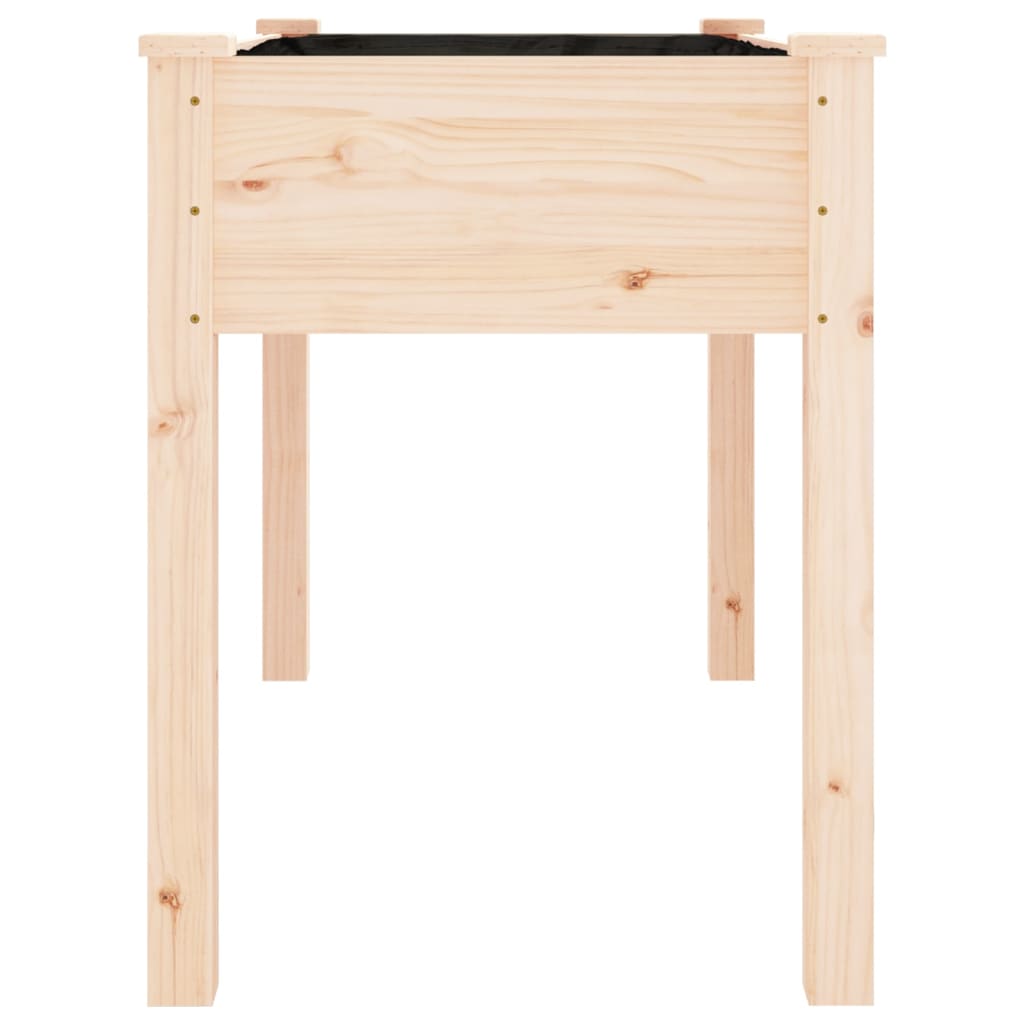 Fioriera con Fodera 118x59x76 cm Legno Massello di Abete - homemem39