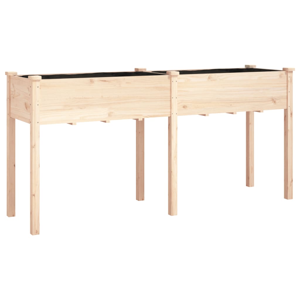 Fioriera con Fodera 161x45x76 cm Legno Massello di Abete - homemem39