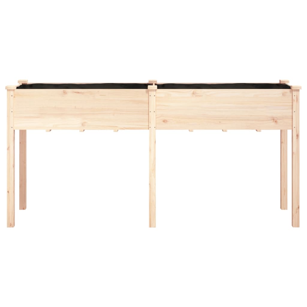 Fioriera con Fodera 161x45x76 cm Legno Massello di Abete - homemem39