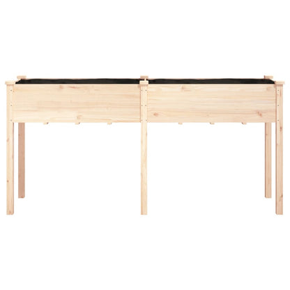 Fioriera con Fodera 161x45x76 cm Legno Massello di Abete - homemem39