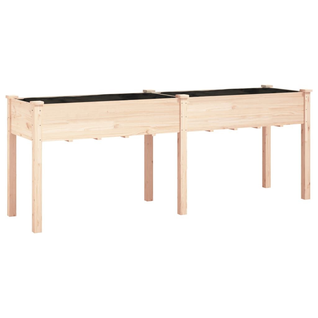 Fioriera con Fodera 203x53x76 cm Legno Massello di Abete - homemem39