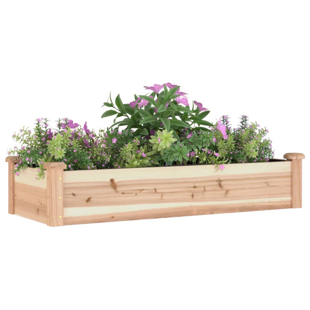 Fioriera Rialzata da Giardino Fodera 120x45x25cm Massello Abete - homemem39