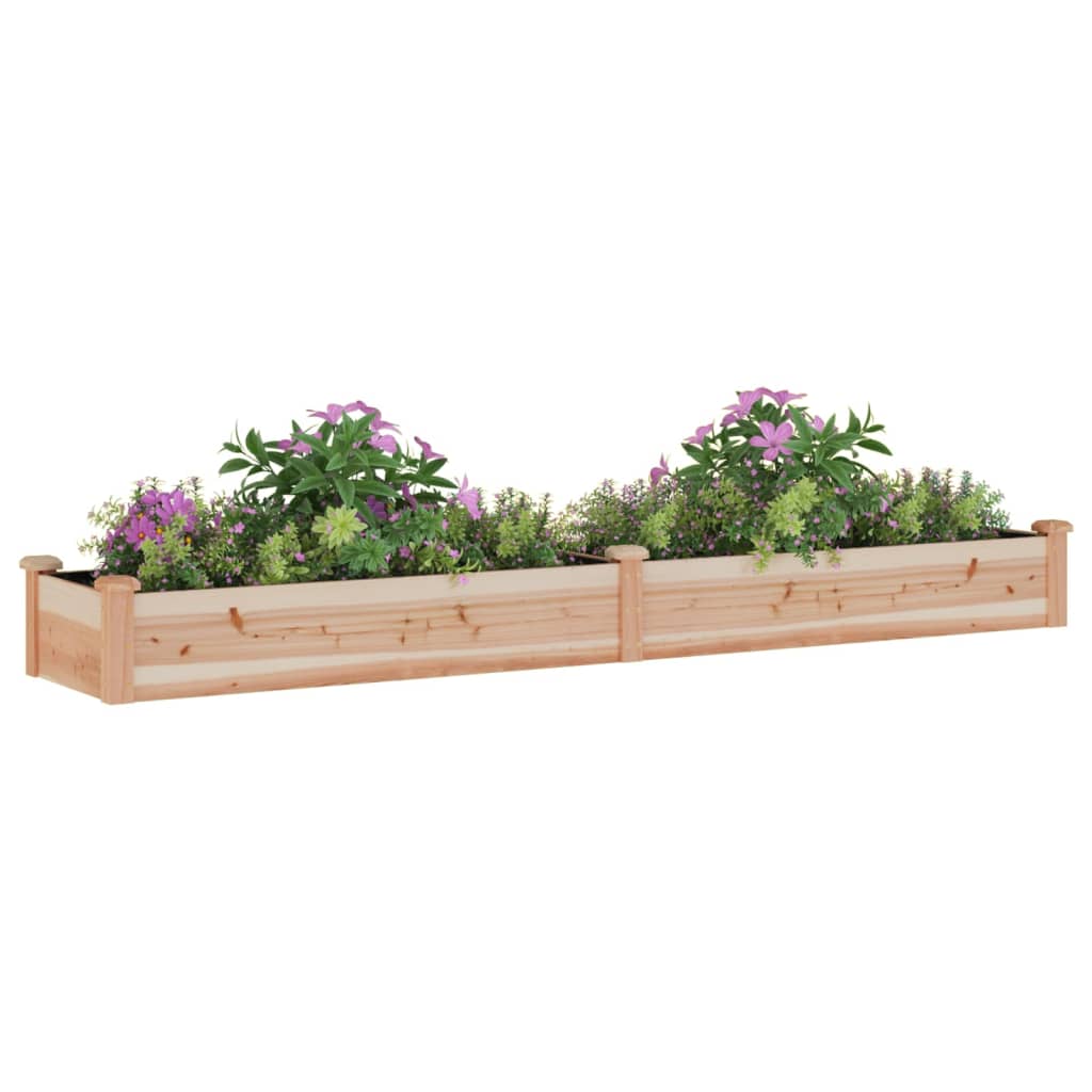 Fioriera Rialzata da Giardino Fodera 240x45x25cm Massello Abete - homemem39