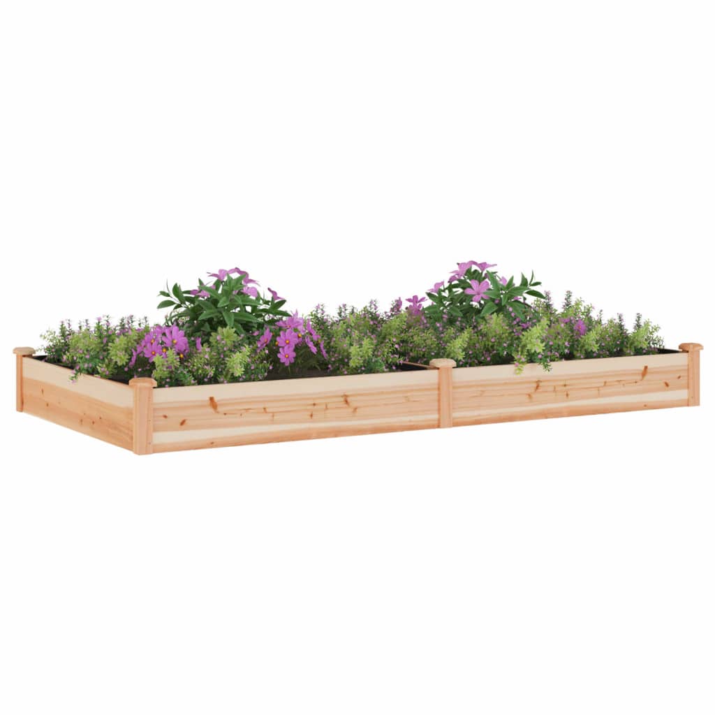 Fioriera Rialzata Giardino Fodera 240x120x25 cm Massello Abete - homemem39