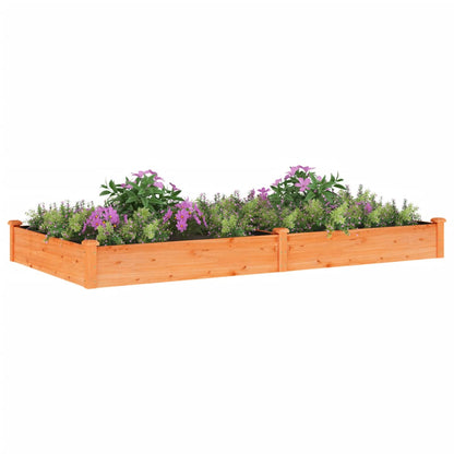 Fioriera da Giardino Fodera Marrone 240x120x25cm Massello Abete - homemem39