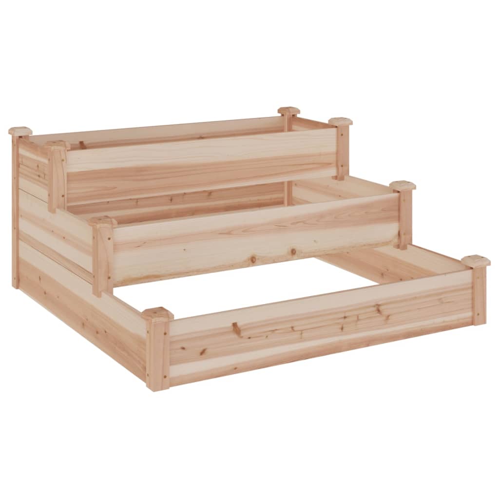 Fioriera Rialzata da Giardino 120x120x56cm Legno Massello Abete - homemem39