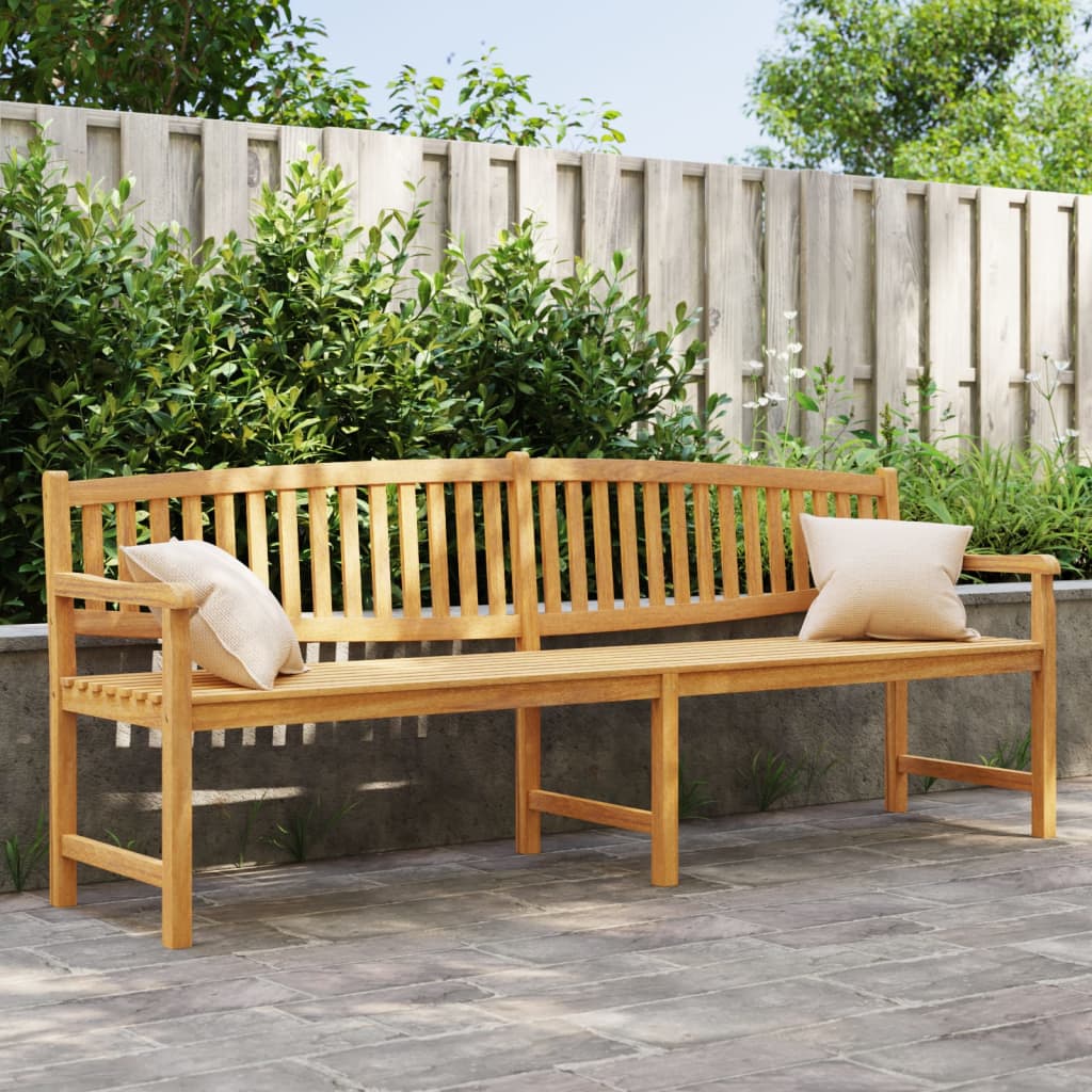 Panca da Giardino 228x59,5x90 cm in Legno Massello di Teak - homemem39