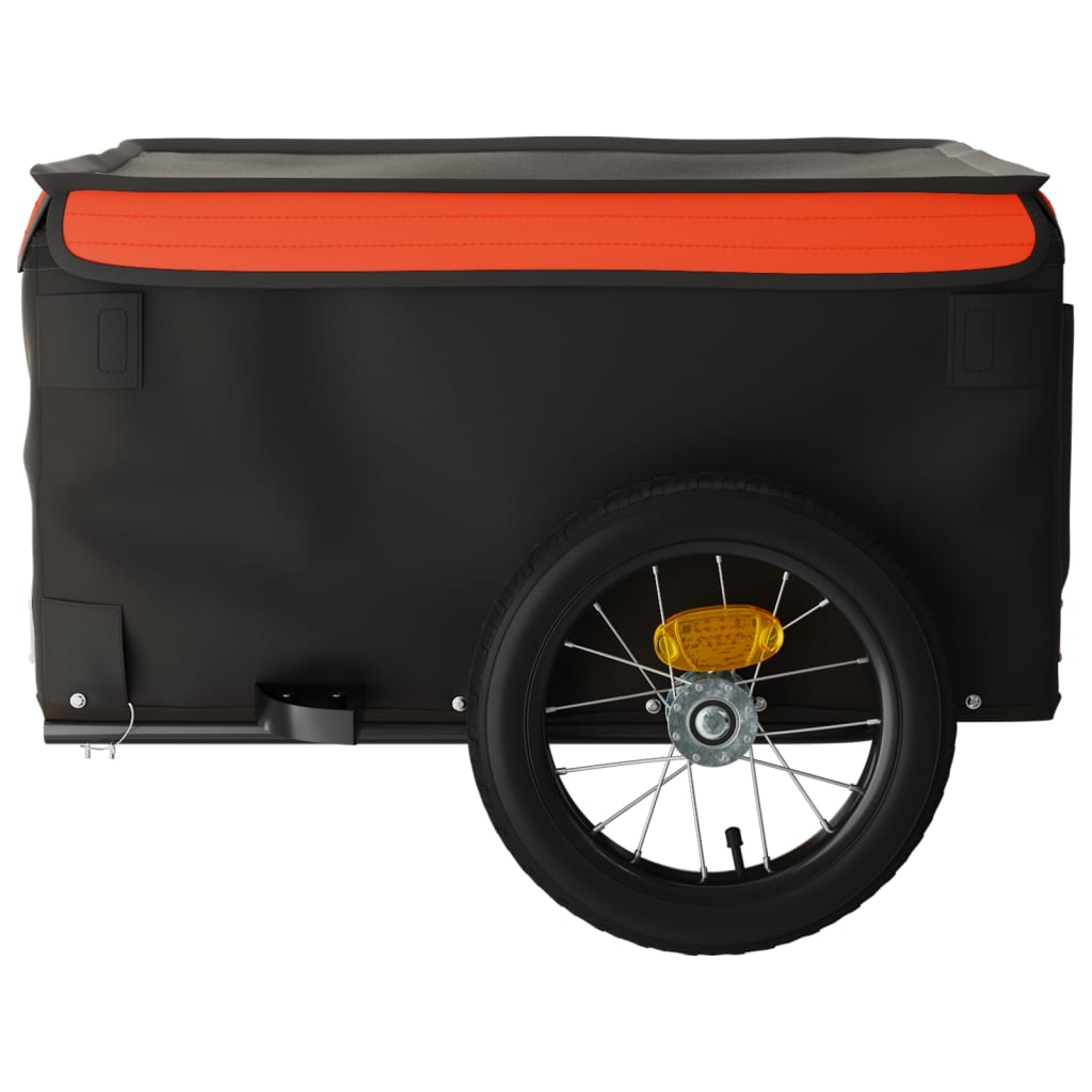 Rimorchio da Bici Nero e Arancione 30 kg in Ferro - homemem39