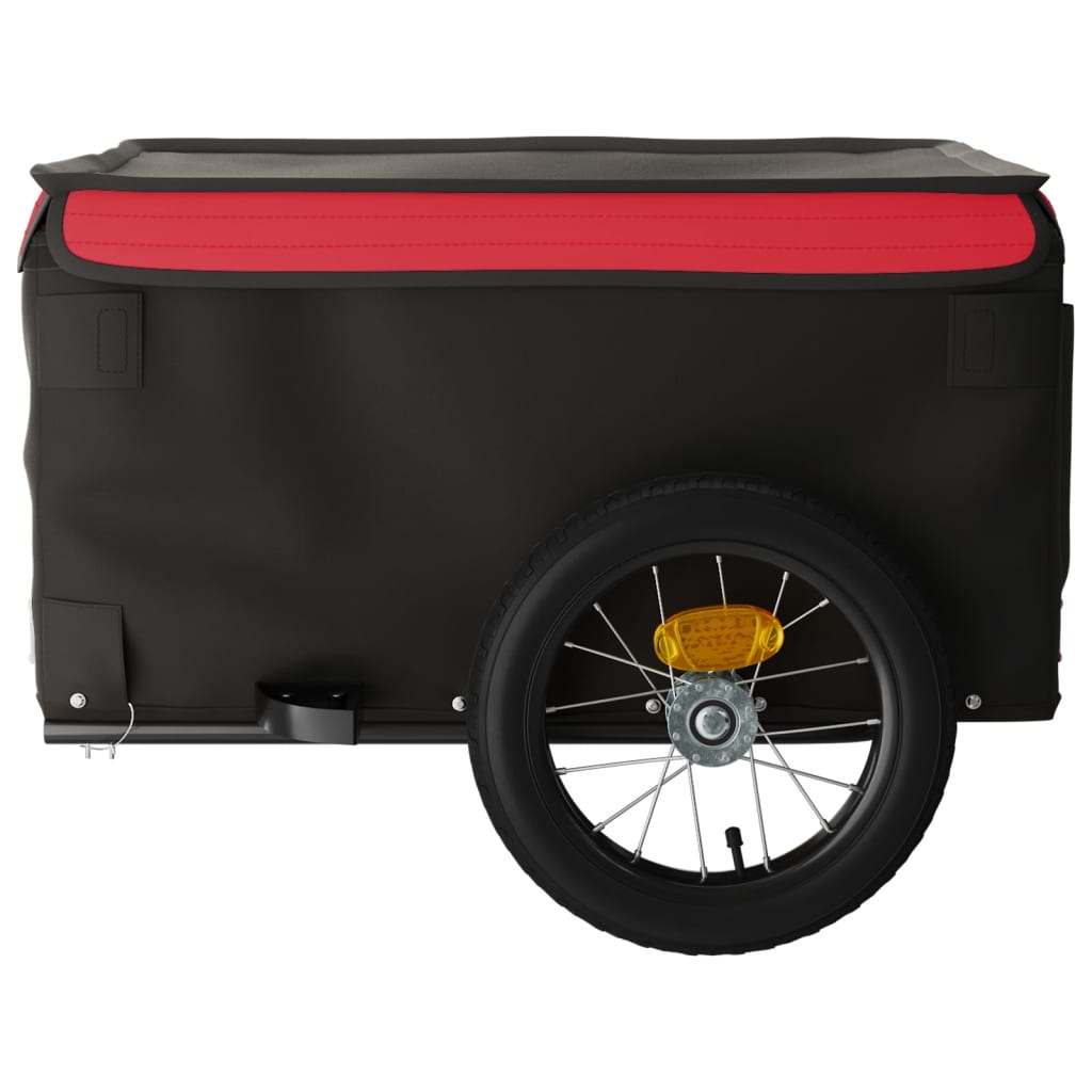 Rimorchio da Bici Nero e Rosso 30 kg in Ferro - homemem39