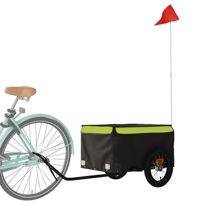 Rimorchio da Bici Nero e Verde 30 kg in Ferro - homemem39