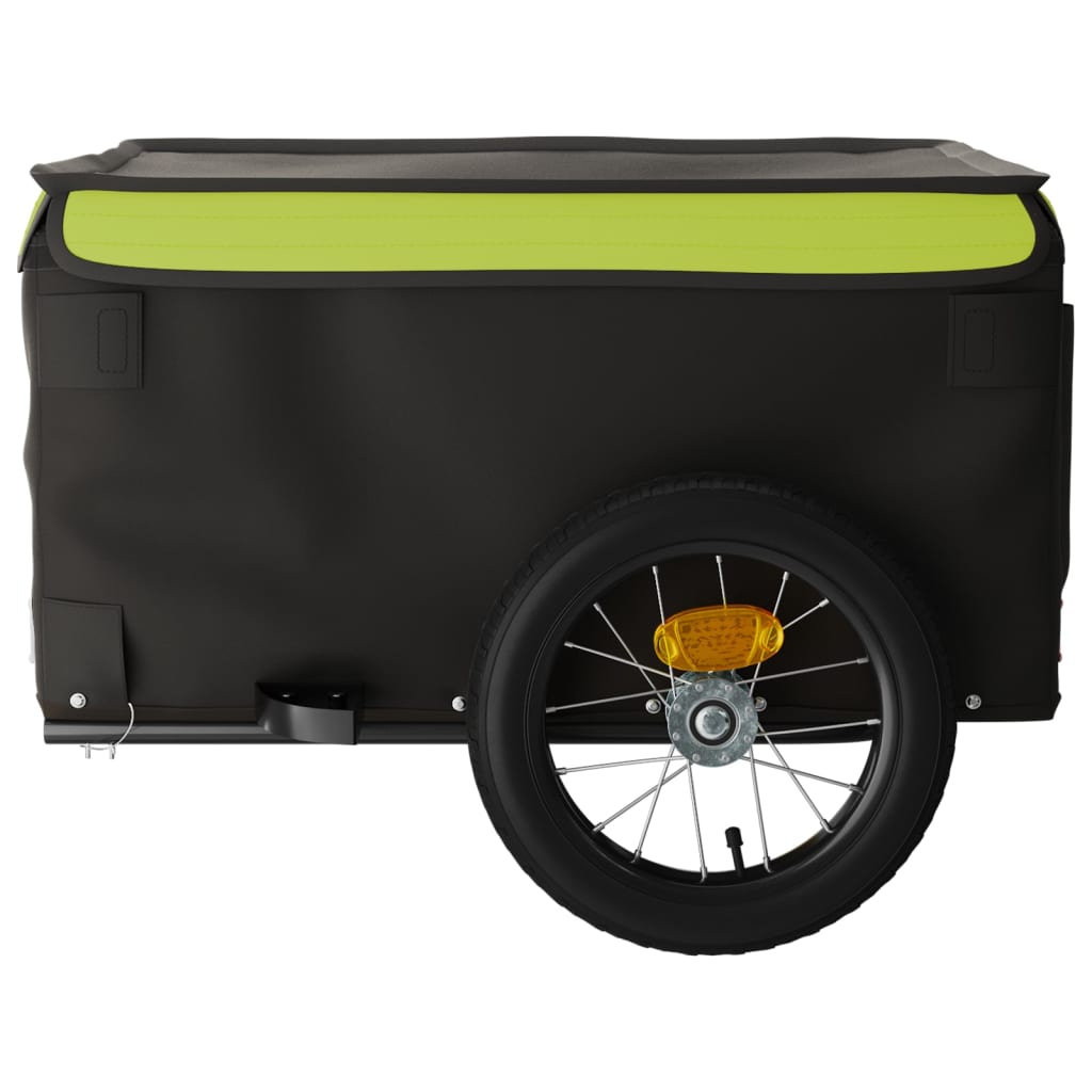 Rimorchio da Bici Nero e Verde 30 kg in Ferro - homemem39